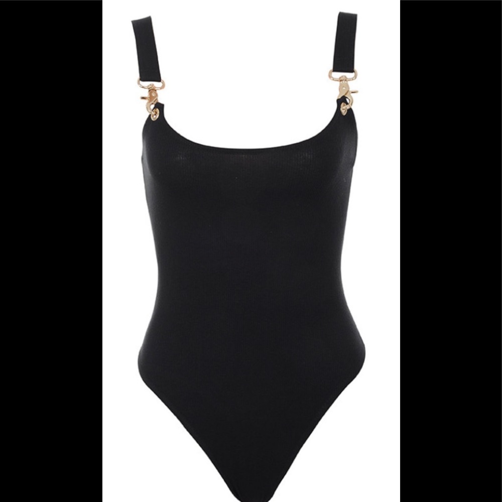 Mistress Rocks bodysuit with gold clasp detailing NWT